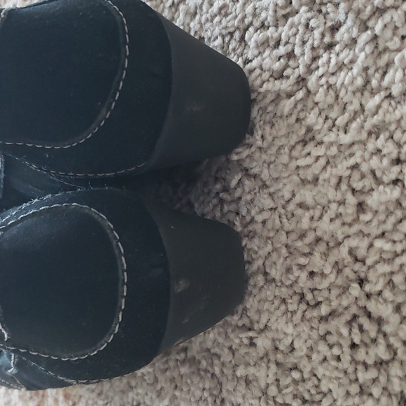 Victoria Spencer Brushed Leather 1.75" Wedge Slip On Loafers - Picture 6 of 8